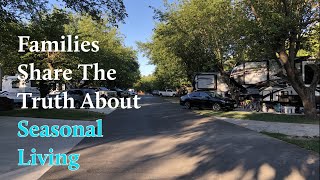Pros and cons to long term full time living in an rv park || Stationary RV living tips from families