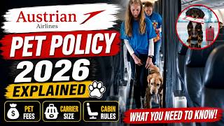 Austrian Airlines Pet Policy 2026 Explained | Pet Fees, Carrier Size & Cabin Rules