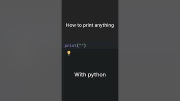 How to print anything with python! #shorts