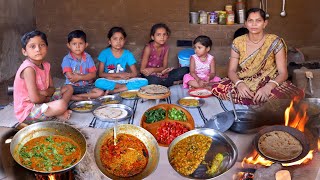 Making Lunch Food For The Gujarat  Village Family || Mix Daal Recipe || Village Life In Gujarat