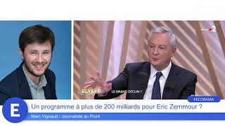 Un programme à plus de 200 milliards pour Eric Zemmour ?