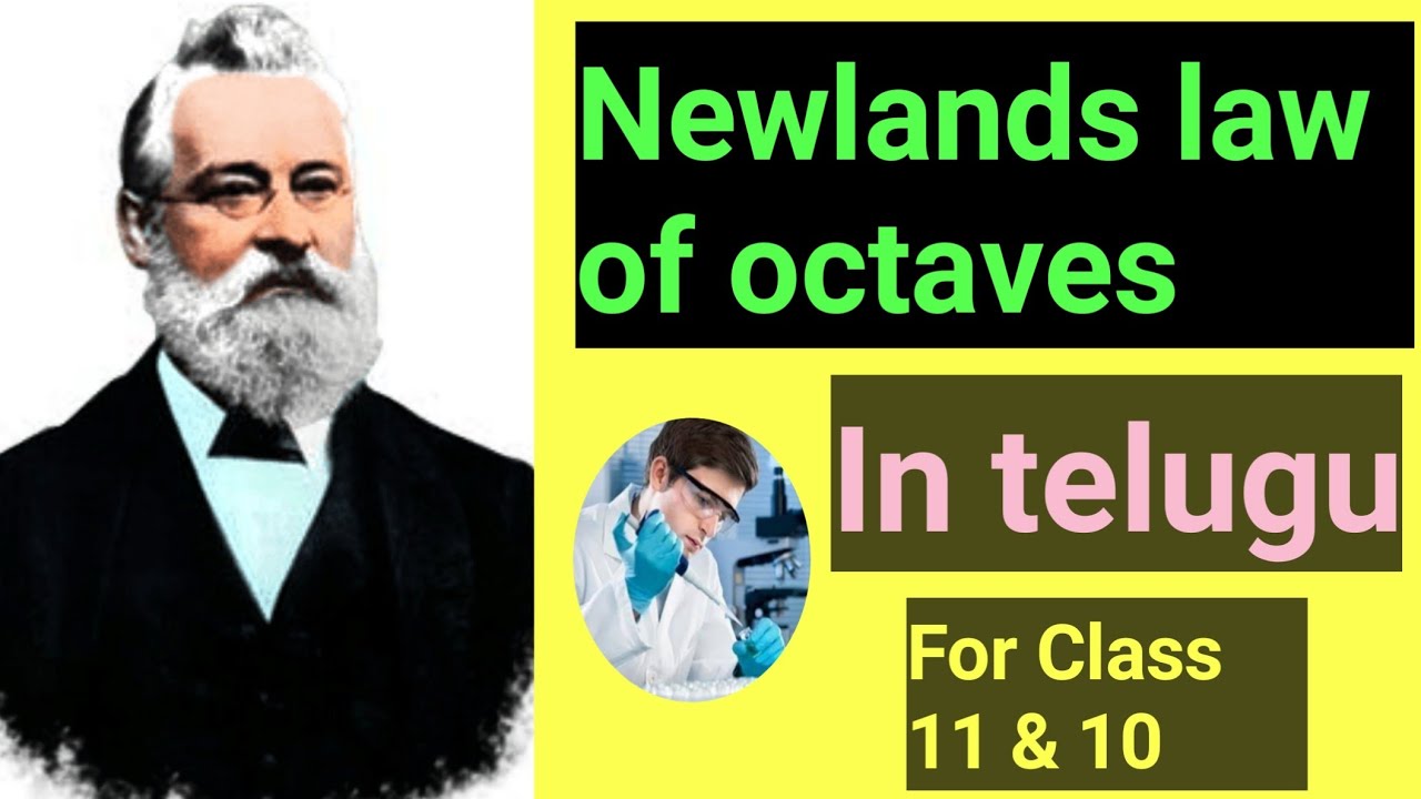 Newlands law of octaves for class 11 in telugu classification of elements YouTube