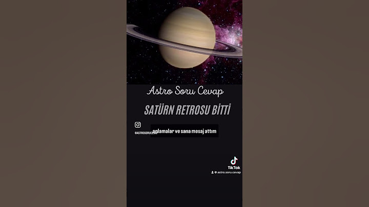 Satürn retrosu bitti✨🌙💫