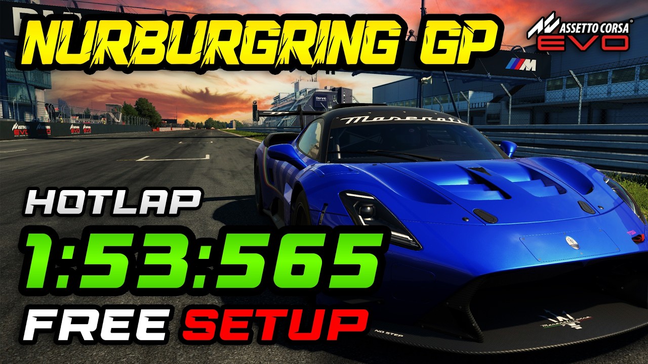 gt2 🏁 MASERATI GT2 | NURBURGRING GP | HOTLAP ⏱️ 1:53.565 | 🎮 AC