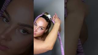 Trying the Heatless Ponytail Curls heatlesscurls shorts hairtutorial