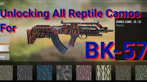 Call Of Duty Mobile Unlocking all Reptile Camos For BK-57