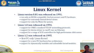 LectureVideo 17CS64 Module5 Capability Based Systems and Linux History Sowmya