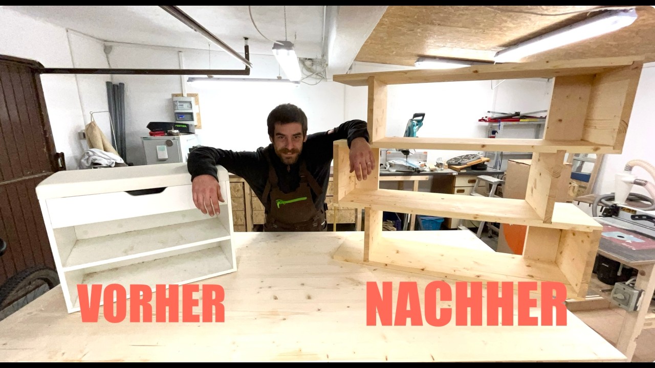 Designer Schuhregal aus Holz selber bauen I DIY Projekt für Zuhause ...