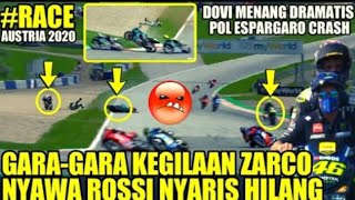 HASIL MOTOGP AUSTRIA 2020 RACE HIGHLIGHTS❗ DOVIZIOSO WIN🔴 CRASH ZARCO MORBIDELLI  NYAWA ROSSI