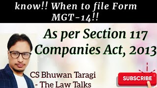 Form MGT-14 required to be filed as per Section 117 of Companies Act, 2013 screenshot 5
