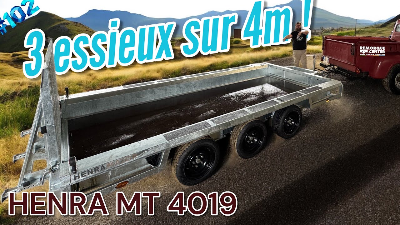 Flo et Nico / Porte engin HENRA 4m 3essieux Du lourd!