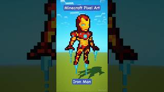 Iron Man - Minecraft Pixel Art #minecraft #pixelart #ironman