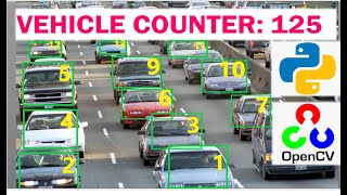Python Project Tutorial- Vehicle Detection And Counting using OpenCV | Vehicle Counting using OpenCV screenshot 1