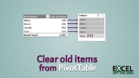 Clear old items from a PivotTable filter list | Excel Off The Grid