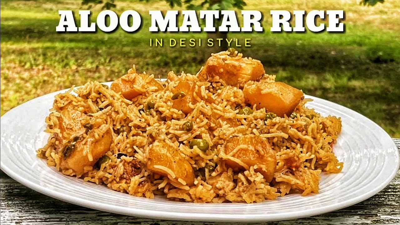 Aloo Mattar Rice Recipe | Easy & fastest way for lunch | New York Desi ...
