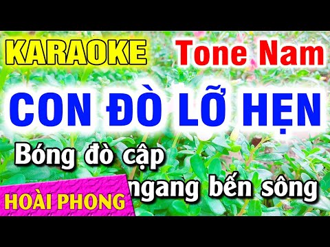 Karaoke Con Đò Lỡ Hẹn Tone Nam Nhạc Sống | Hoài Phong Organ