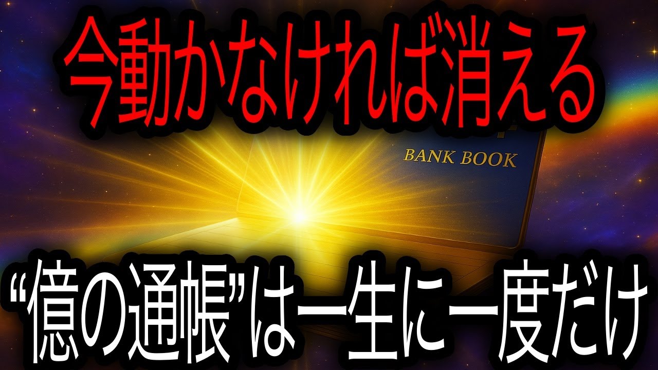 ⏱️5秒以内に見た方だけ──見た瞬間に受付完了。金運解放“黄金の富”ルート直結：宇宙銀行直通『億の通帳』🌌📘💴