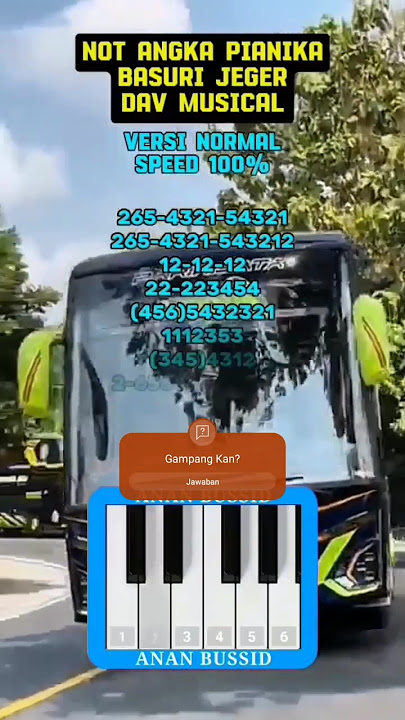 Not Angka Pianika Basuri Jeger Dav D3  #busmania #basuri #shorts
