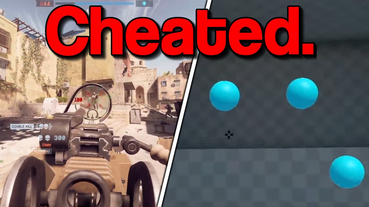 He cheated in an aim trainer...?