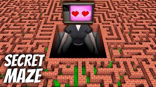 I found a BIGGEST MAZE with TV WOMAN in Minecraft ! What's INSIDE the NEW TV GIRL with SKIRT ?