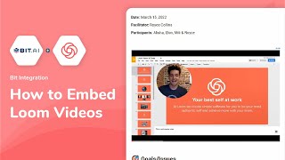 How to Embed Loom Videos on Documents | Bit Docs - Bit.ai