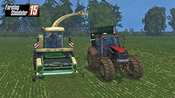 Farming Simulator 15 | Grass Silage | Krone Big X | Case Puma 230 Platinum Edition + Fliegl.