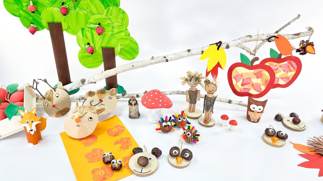  Kinderbasteln im Herbst II Herbst in der Kita II Tipps für Motiv 
