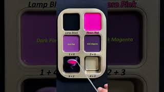 Celebrity Create 4 colors from 2 colors: Lamp Black + Fluoro Pink #asmr #colormixing #mix #colors #mixing Net Worth