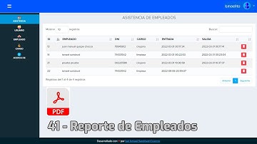 41.- Reporte de Empleados - Sistema de Asistencias con PHP y MYSQL