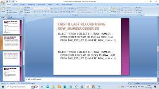 FIND FIRST AND LAST RECORD IN SQL#FIND FIRST AND LAST RECORD IN ORACLE#FETCH FIRST & LAST RECORD SQL