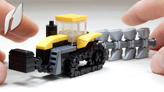How to Build Lego Caterpillar Challenger MT800 Track Tractor with Reversible Plough (MOC - 4K)