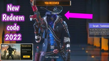 Free Seraph Skin Redeem code codm 2022
