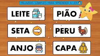 Aprender a ler e escrever: quebra-cabeça de palavras #2 Palavras com duas sílabas |Palavras simples