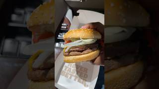 Burger King Double Whopper with Cheese 🍔 $3.99 Whopper Wednesdays in the App! #burgerking #whopper