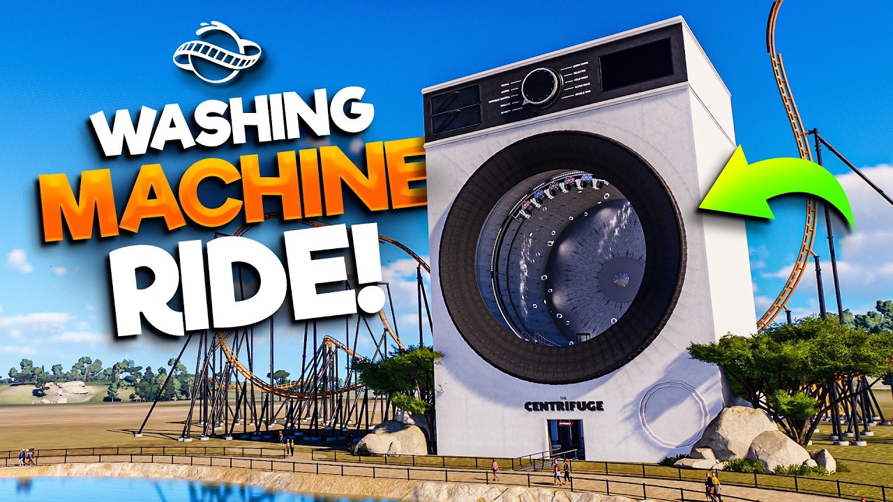 Building a WASHING MACHINE RIDE in my Theme Park...