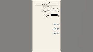 تحدّي أكمل الآية — سورة يس [36:55]