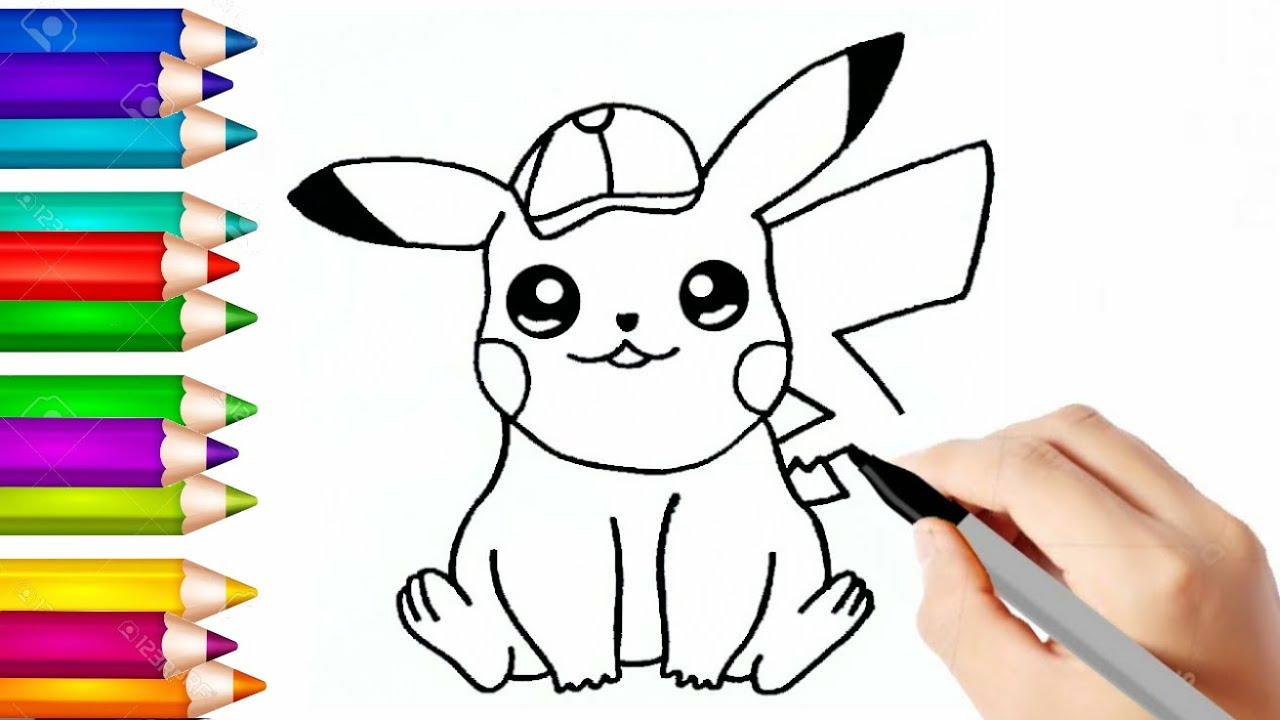 COMO DIBUJAR A PIKACHU - POKEMON GO! / how yo draw pikachu