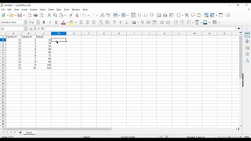 Formula for Multiplication of two numbers and sequence in Libre Office