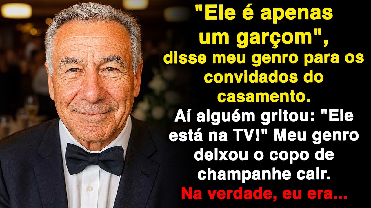 „Ele é só um garçom“, disse meu genro aos convidados. Aí me viram na TV!