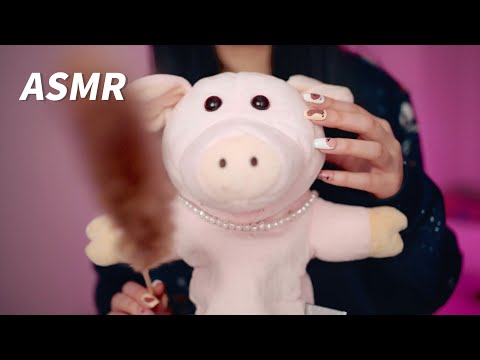 治愈向ASMR 🐷 耳部按摩和视觉触发哄你入睡（你是猪猪）｜极少人声