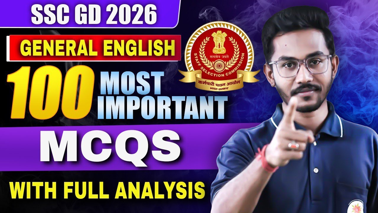 SSC GD General English Class ! SSC GD English MCQs ! SSC GD English Classes 2026 By Bijoy Sir
