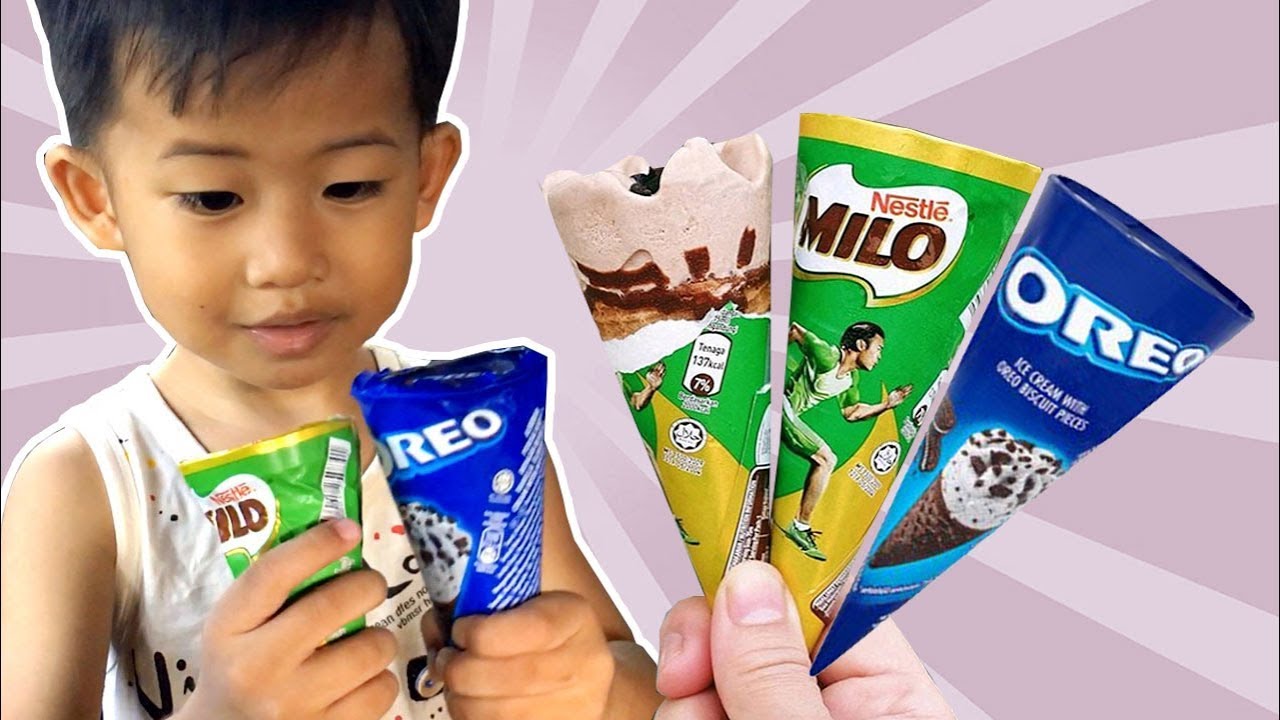 Icip icip Es Krim Milo Cone Malaysia & Milo Cup Adik Rafa Makan Es