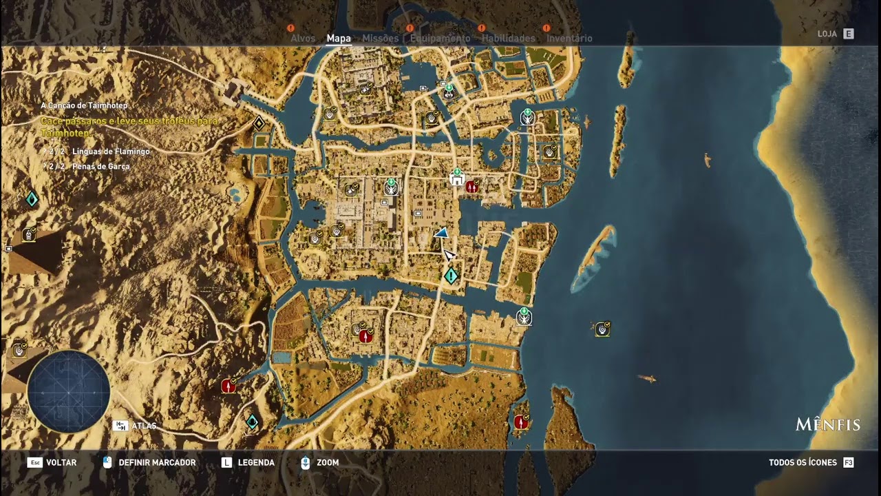 Карта assassins creed origins незримые