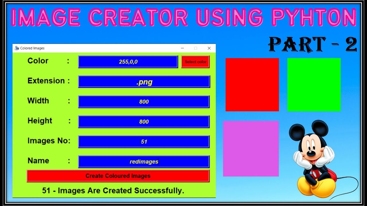 Image Generator Using Python | Part - 2 | Python Mini Projects | - YouTube