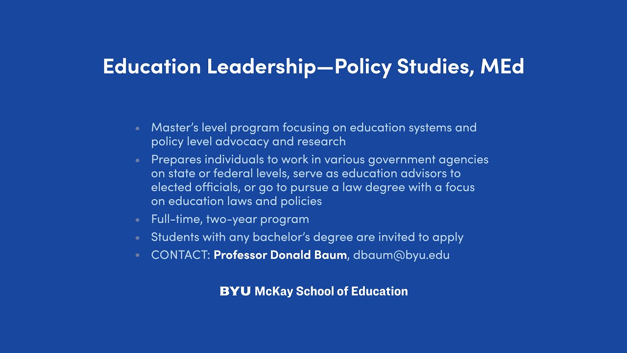 graduate programs education policy