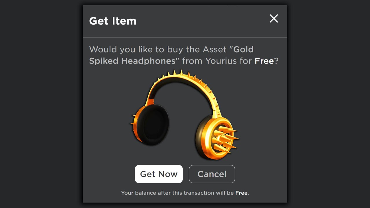 GET THIS FREE UGC LIMITED ON ROBLOX FREE HEADPHONES YouTube
