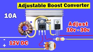 Simple DC to DC Boost converter with Feedback, Step up voltage adjustable