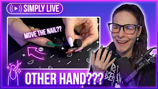How to paint your OTHER HAND??💅 NAILS102  🔴LIVE