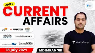 28 July 2021 | Current Affairs by Imran Sir | UPSC CSE/IAS 2022/2023