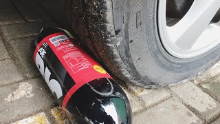 Experiment Car vs Big Cola | Crushing crunchy & soft things by car | Black Experiments